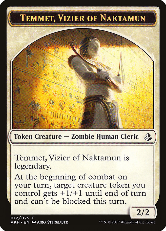 Temmet, Vizir de Naktamun // Jeton Zombie double-face [Jetons Amonkhet]