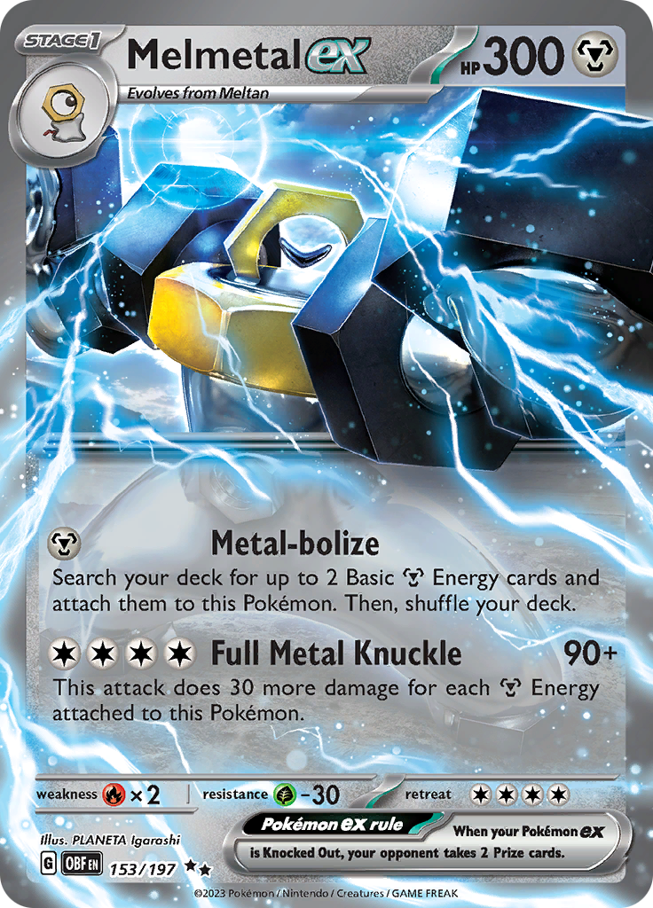 Melmetal ex (153/197) [Escarlata y Púrpura: Llamas Obsidianas]