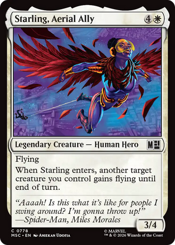 Estornino, Aliada aérea [Commander de Marvel Superhéroes]