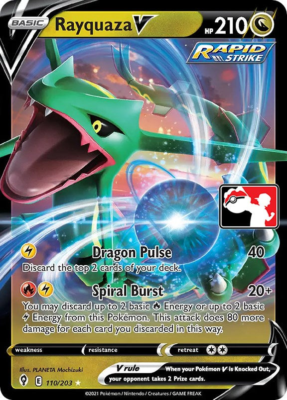 Rayquaza V (110/203) [Serie Uno de Paquetes de Premios]