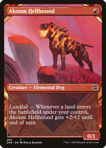 Sabueso infernal de Akoum (Exposición) [Zendikar Rising]