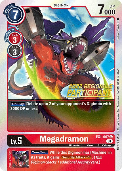 Megadramon [EX1-007] (Campeonato Regional Online de 2022) (Participante Online) [Promocionales de la Colección Clásica]