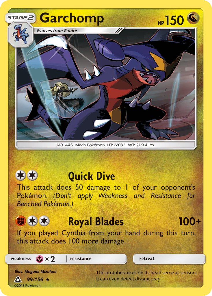 Garchomp (99/156) (Holográfica hielo craquelado) (Exclusiva de mazo temático) [Sol y Luna: Ultraprisma]