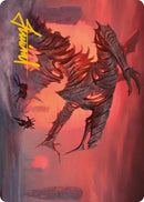 Carte artistique Zénith du soleil rouge (Signature estampée à l'or) [Phyrexia : Tout sera un — Série artistique]
