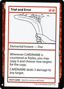 Essais et erreurs [Cartes de test du Booster mystère]