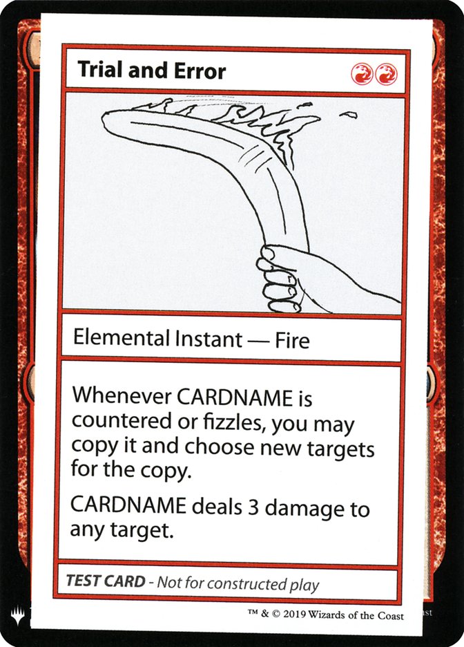 Essais et erreurs [Cartes de test du Booster mystère]