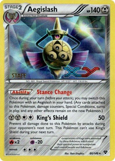Aegislash (86/146) (Promo avant-première de l'équipe) [XY : Promo étoile noire]