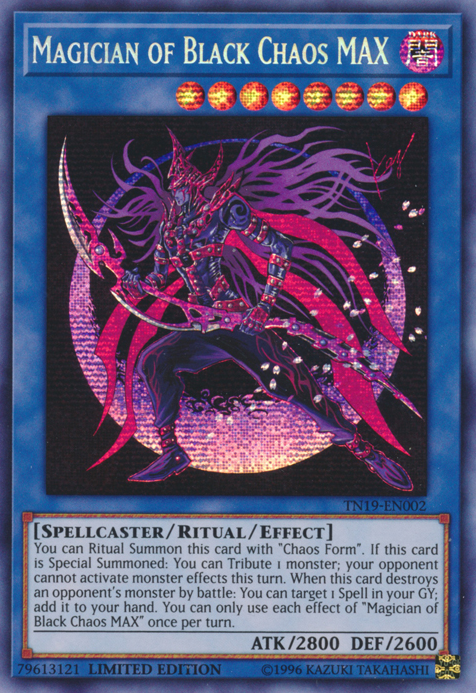 Mago del Caos Negro MAX [TN19-ES002] Secreta Rara Prismática
