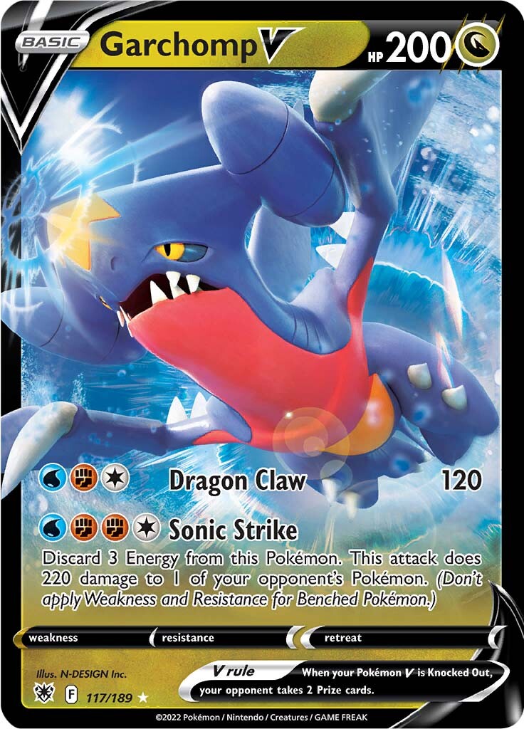 Garchomp V (117/189) [Espada y Escudo: Radiante Aural]