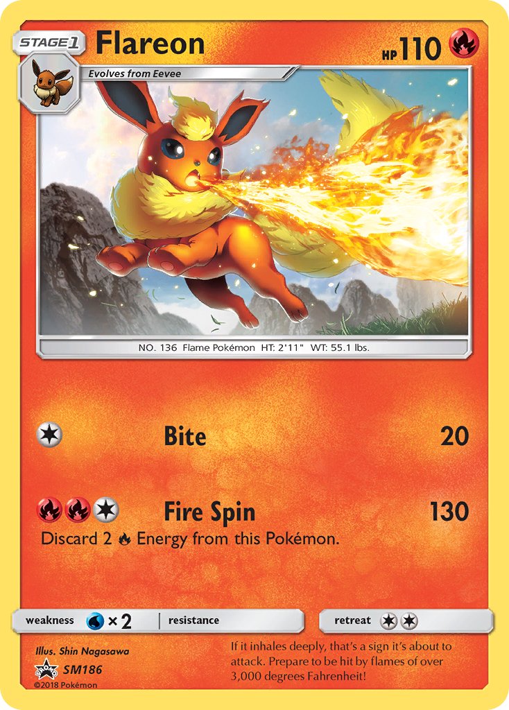Flareon (SM186) [Sol y Luna: Baraja de Promoción Black Star]