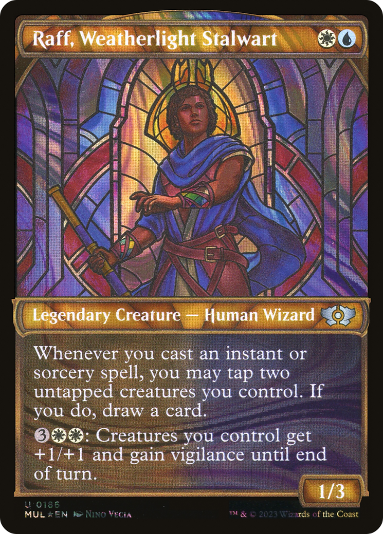 Raff, Baluarte de la Weatherlight (Halo Foil) [Leyendas del Multiverso]