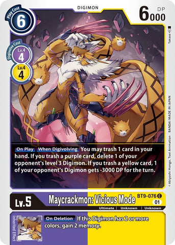 Maycrackmon: Modo Vicioso [BT9-076] [Récord X]