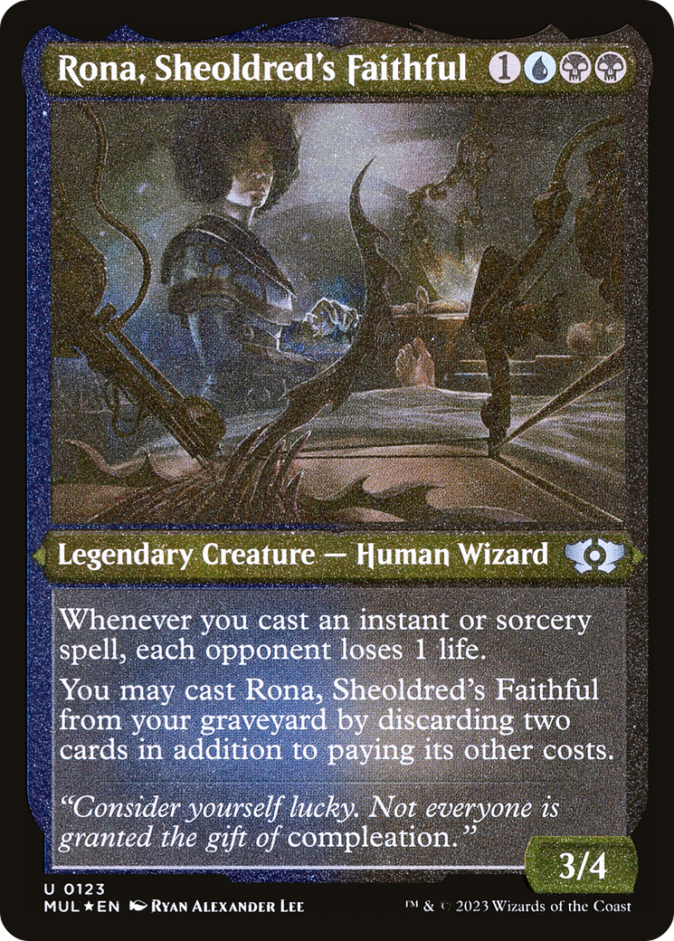 Rona, la Fiel de Sheoldred (Grabado foil) [Leyendas del Multiverso]