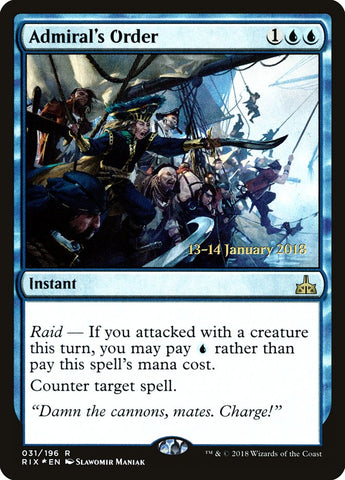 Ordre de l'amiral [Cartes promotionnelles de l'avant-première Les rivaux d'Ixalan]