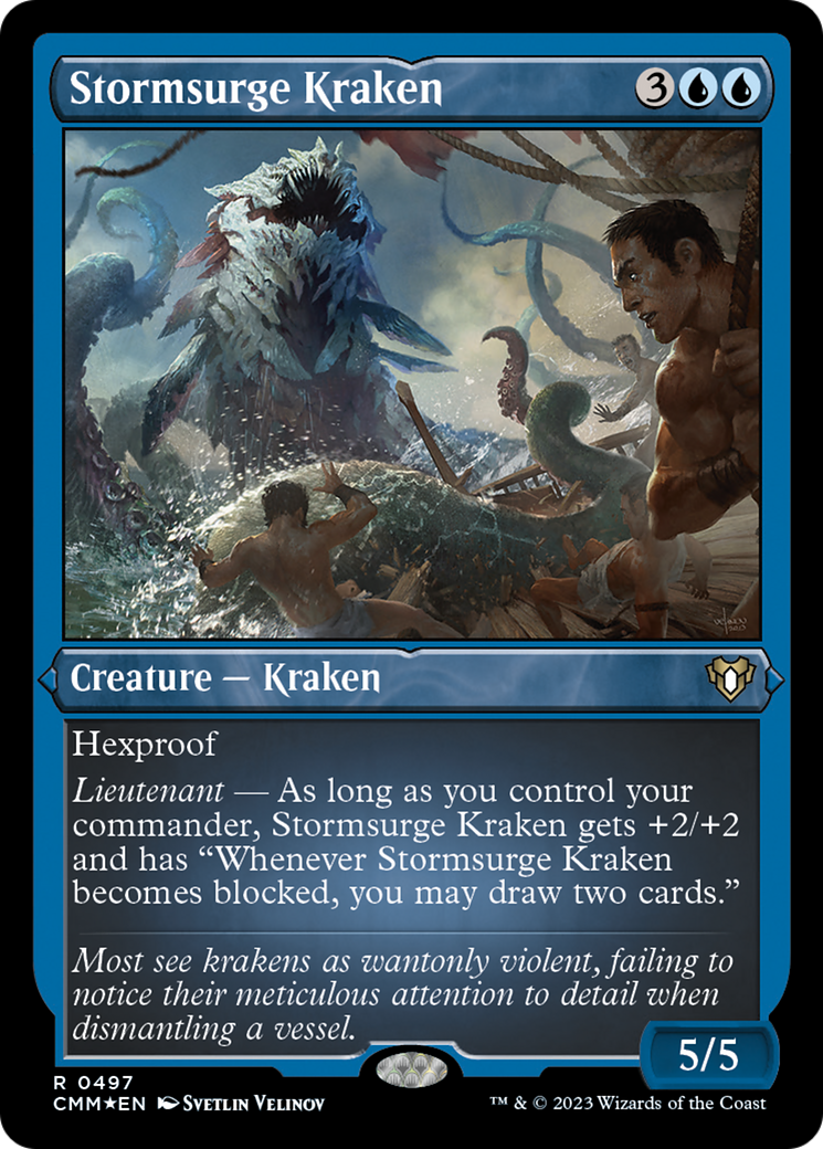 Kraken de la marée de tempête (gravé arc-en-ciel) [Commander Masters]