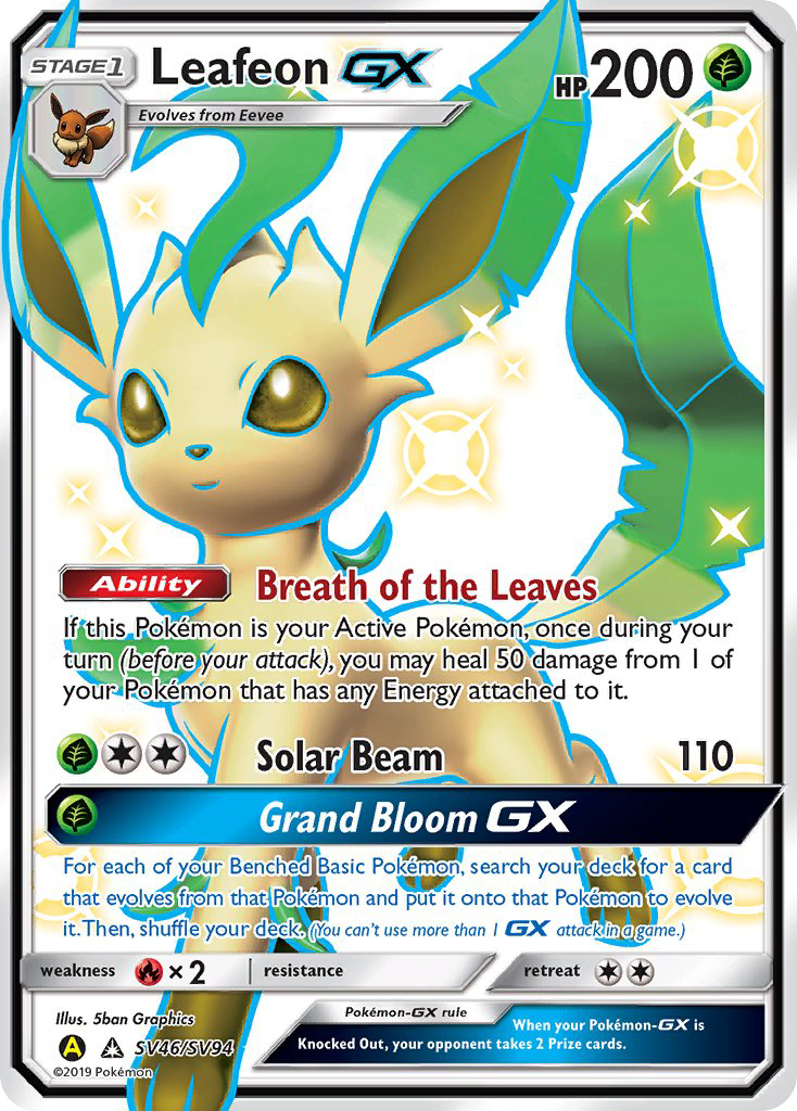 Leafeon GX (SV46/SV94) [Soleil et Lune : Destinées Occultes - Coffre des Brillants]
