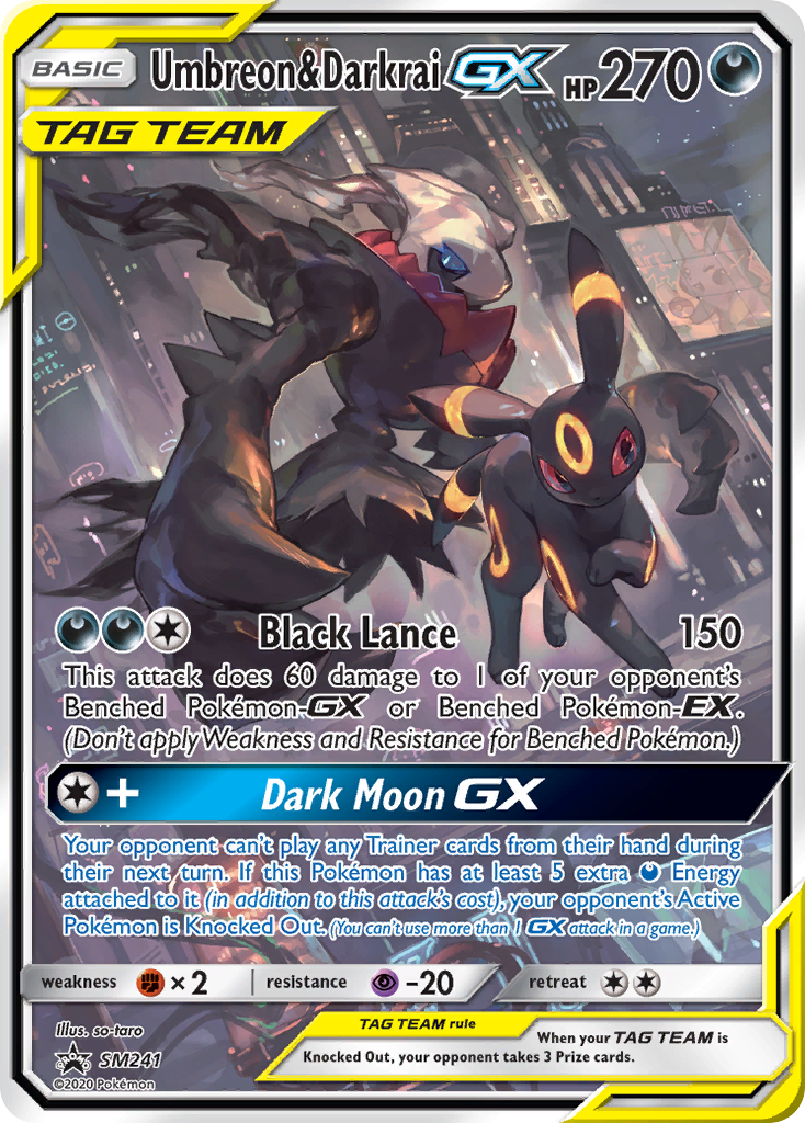 Noctali & Darkrai GX (SM241) (Carte Géante) [Soleil et Lune : Promos Étoiles Noires]