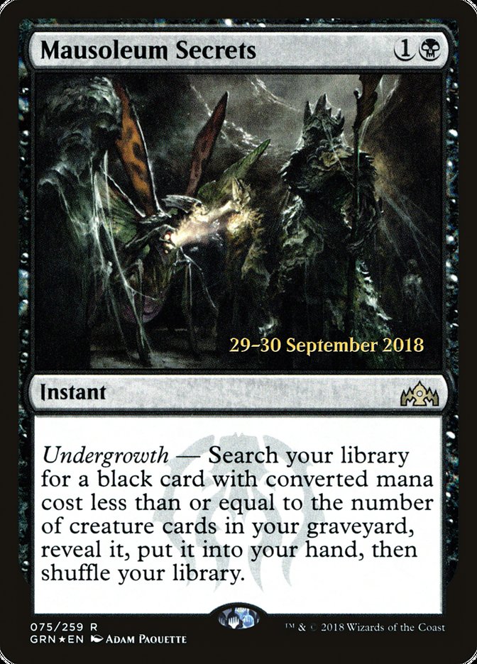 Secrets du Mausolée [Promos d'avant-première Guildes de Ravnica]