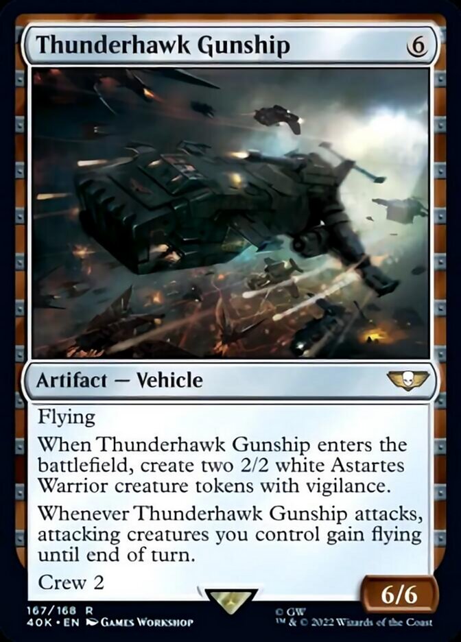 Canonnière Thunderhawk (Feuille de surtension) [Warhammer 40,000]