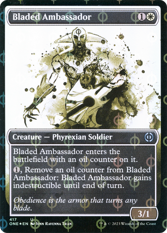 Embajador filoso (Muestra de Icor de Paso y Complementar foil) [Phyrexia: All Will Be One]