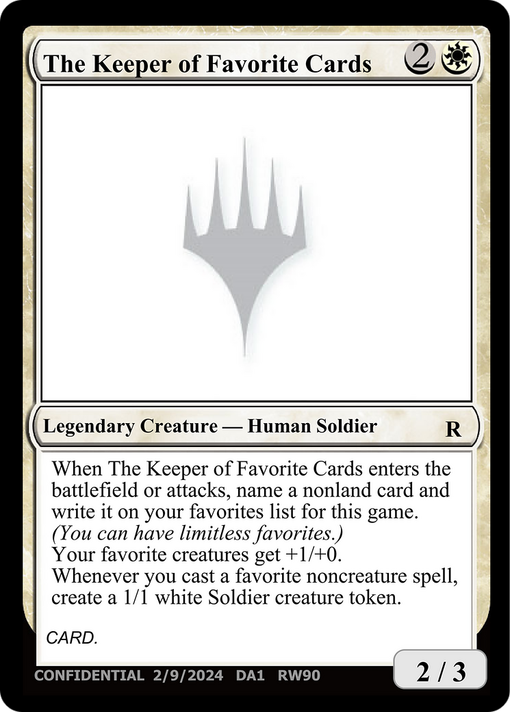 El Guardián de las Cartas Favoritas [Evento Desconocido]