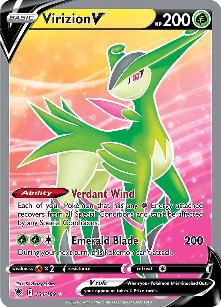 Virizion V (164/189) [Espada y Escudo: Resplandor Astral]