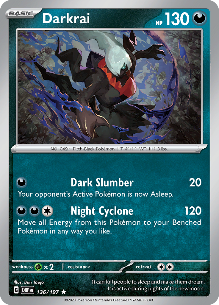 Darkrai (136/197) [Escarlata y Púrpura: Llamas Obsidianas]
