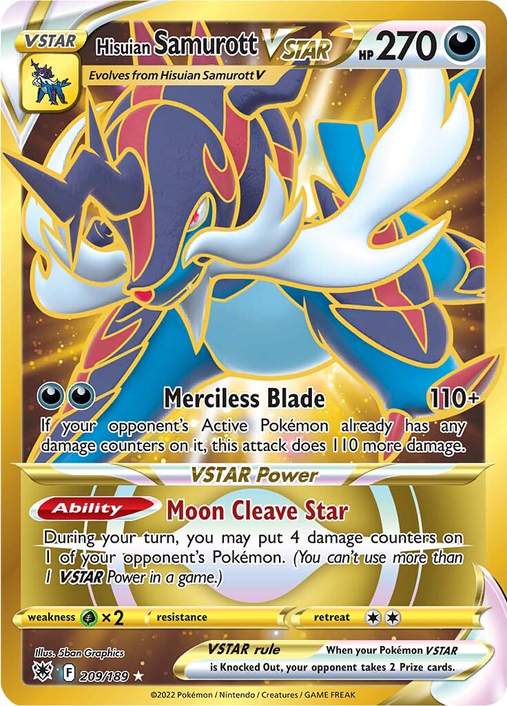 Samurott de Hisui V-ASTRO (209/189) [Espada y Escudo: Resplandor Astral]