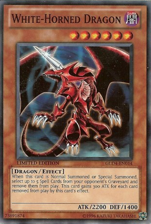 Dragón Cuernoblanco [GLD4-EN014] Común