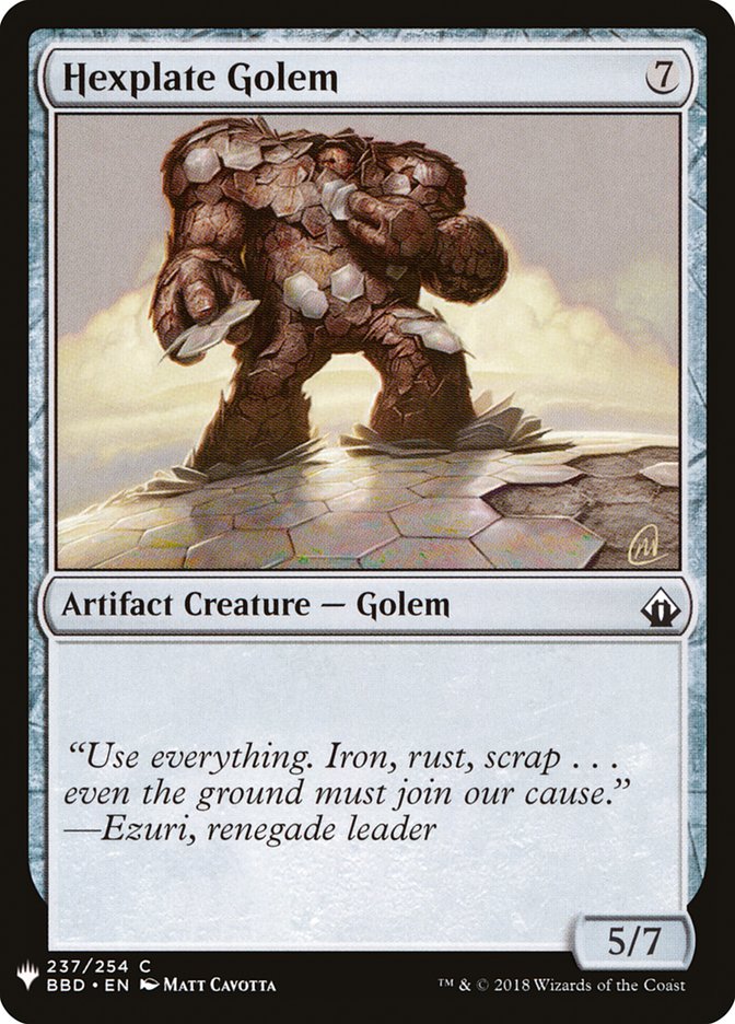 Golem à plaques hexagonales [Mystery Booster]