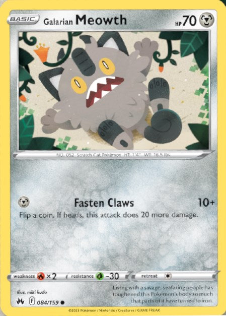 Meowth de Galar (084/159) [Espada y Escudo: Cenit Supra]