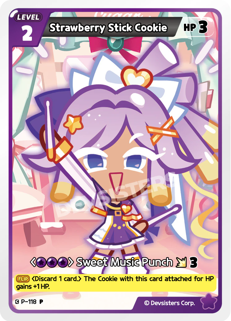 Image for Strawberry Stick Cookie (P-118) (P) - CookieRun: Braverse TCG