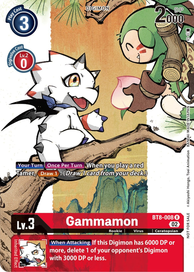 Gammamon [BT8-008] (Paquete Promocional del Concurso de Ilustración de Digimon) [Promociones de Nuevo Despertar]