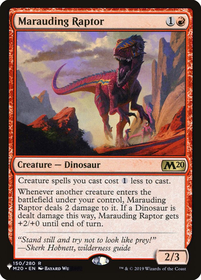 Raptores merodeadores [La Lista]