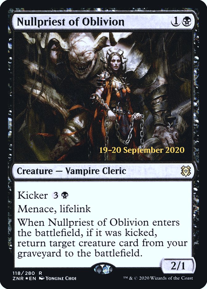 Nullpriest of Oblivion [Cartas promocionales de prelanzamiento de Zendikar Rising]