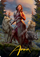 Arlinn, l'espoir de la meute 1 carte artistique (signature estampillée or) [Série artistique Innistrad : Chasse de minuit]