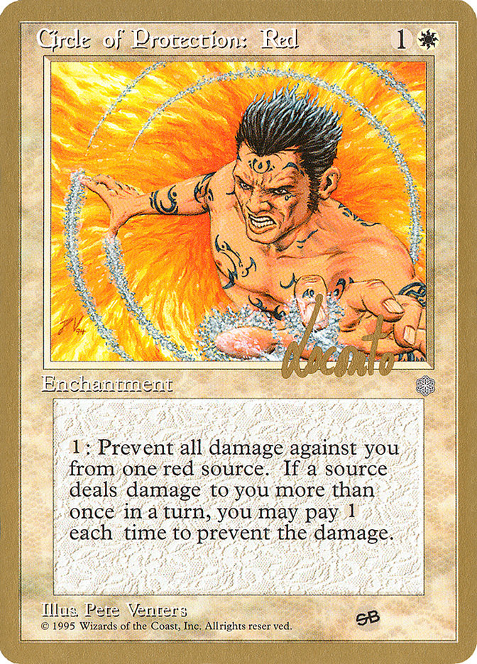 Cercle de protection : Rouge (Michael Loconto) (SB) (ICE) [Pro Tour Collector Set]