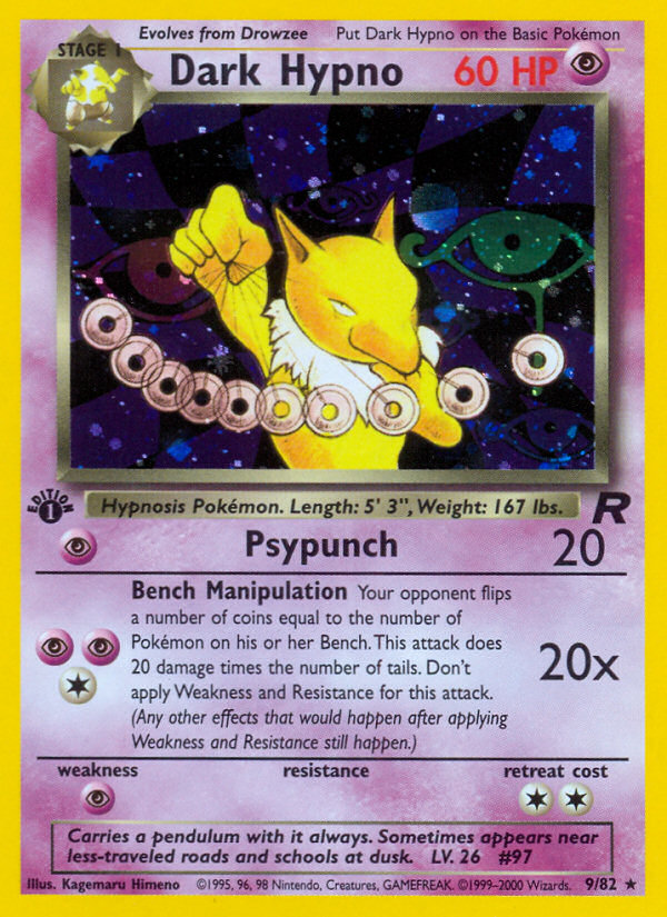 Hypnomade Obscur (9/82) [Team Rocket Première Édition]