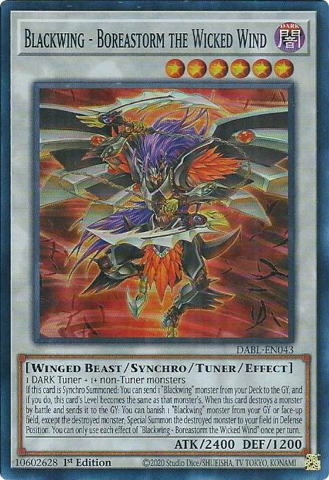 Blackwing - Ventisca Temible el Viento Malvado [DABL-EN043] Super Rara