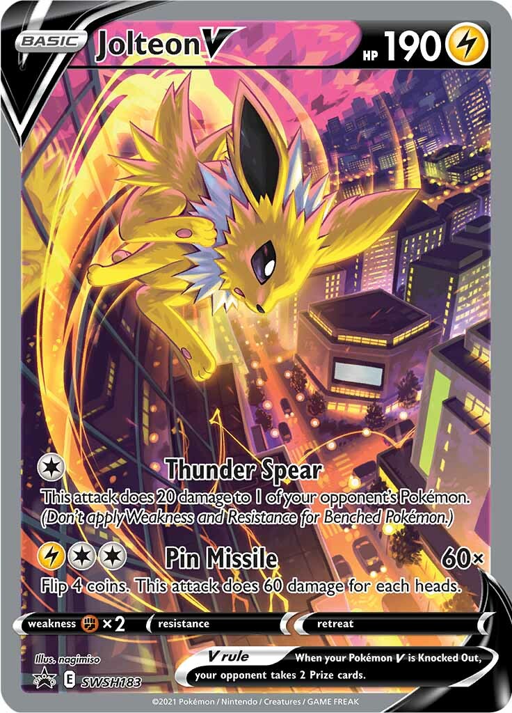 Jolteon V (SWSH183) [Espada y Escudo: Promos de la estrella negra]