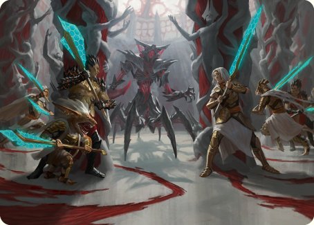 Jeu de l'oriflamme Gardepierre Carte artistique [Phyrexia : Tout sera un Série artistique]