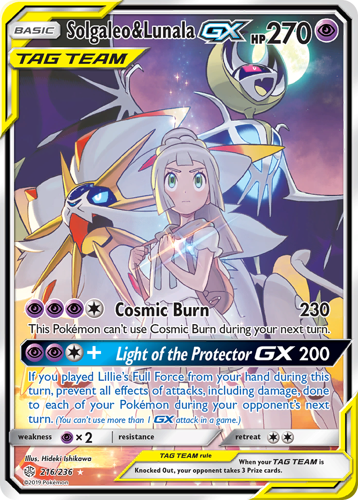Solgaleo et Lunala GX (216/236) [Soleil et Lune : Éclipse Cosmique]