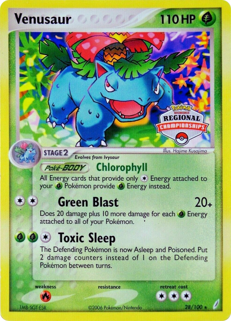 Venusaur (28/100) (Promo del Campeonato Regional) [EX: Crystal Guardians]