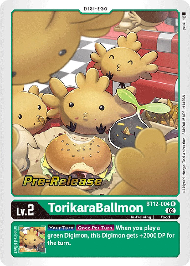 TorikaraBallmon [BT12-004] [Cartas de Pre-lanzamiento de Across Time]