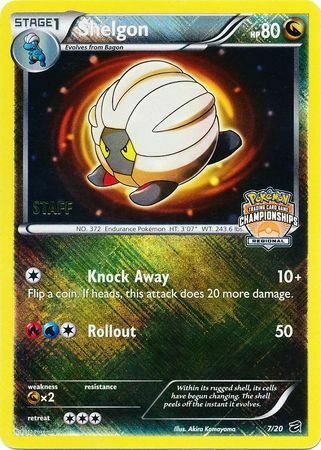 Shelgon (7/20) (Carta promocional de personal del Campeonato Regional) [Negro y Blanco: Bóveda Dragón]