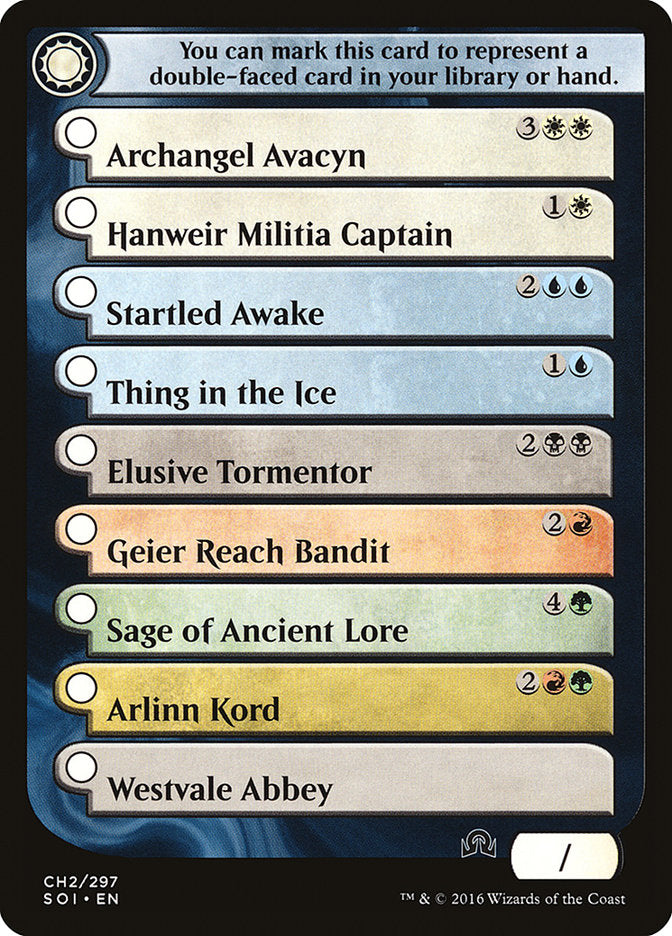 Liste de contrôle Ténèbres sur Innistrad 2 [Jetons Ténèbres sur Innistrad]