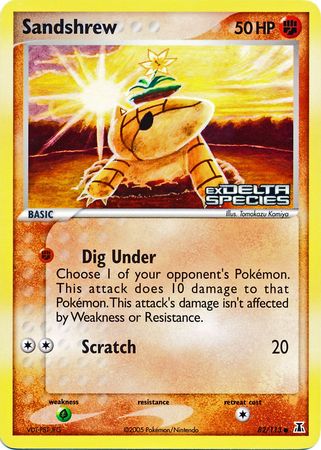 Sandshrew (82/113) (Estampado) [EX: Especie Delta]