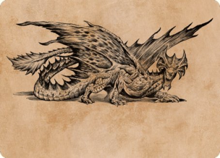 Dragon de laiton ancestral - Carte artistique (49) [Commander Légendes : la bataille de la Porte de Baldur – Série d'illustrations]