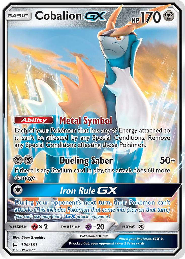 Cobalion GX (106/181) [Sol y Luna: Unión de Aliados]
