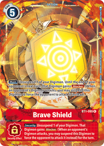 Escudo valiente [BT1-095] (Dash Pack) [Promociones del sobre especial de lanzamiento Ver.1.5]